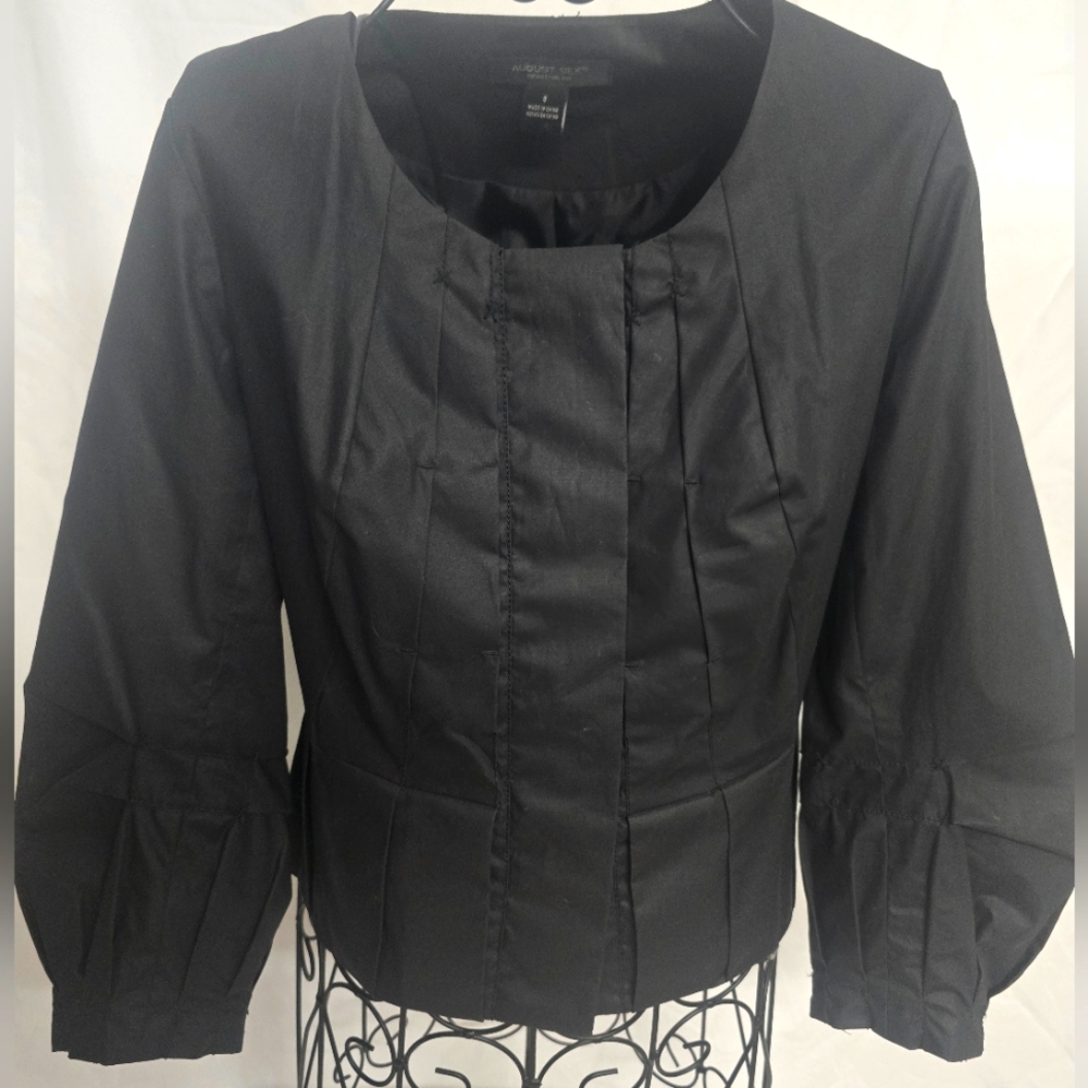 August Silk Black Jacket Size 8